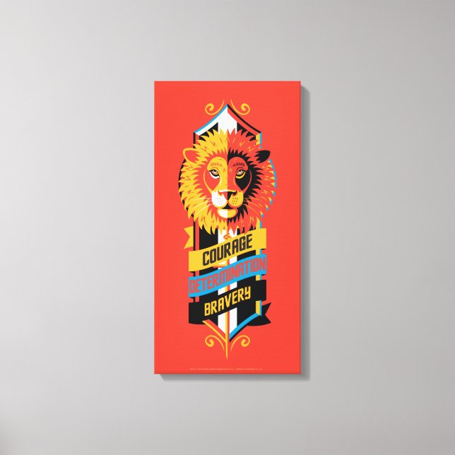 Harry Potter | GRYFFINDOR™ House Tracks Sigil Leinwanddruck (Vorderseite)