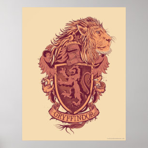 Harry Potter   Gryffindor Lion Wappen Poster
