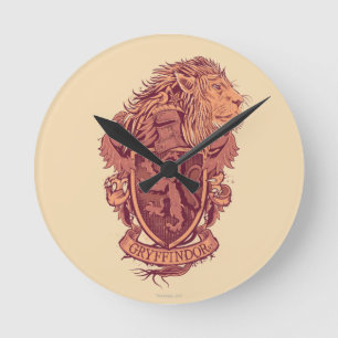 Harry Potter   Gryffindor Lion Wappen Runde Wanduhr