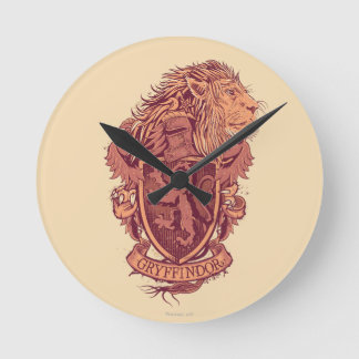 Harry Potter | Gryffindor Lion Wappen Runde Wanduhr