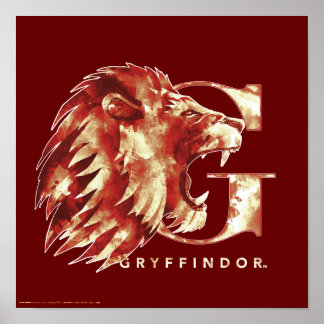 Harry Potter | GRYFFINDOR™ Lion Watercolor Poster