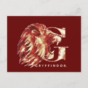 Harry Potter   GRYFFINDOR™ Lion Watercolor Postkarte