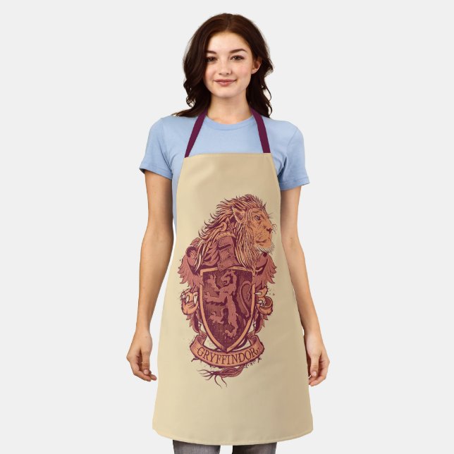 Harry Potter | Gryffindor Löwen-Wappen Schürze (Getragen)