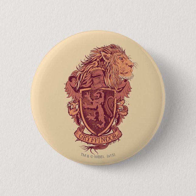Harry Potter | Gryffindor Löwenwappen Button (Vorderseite)