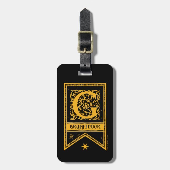 Harry Potter | Gryffindor-Monogrammbanner Gepäckanhänger (Vorderseite vertikal)