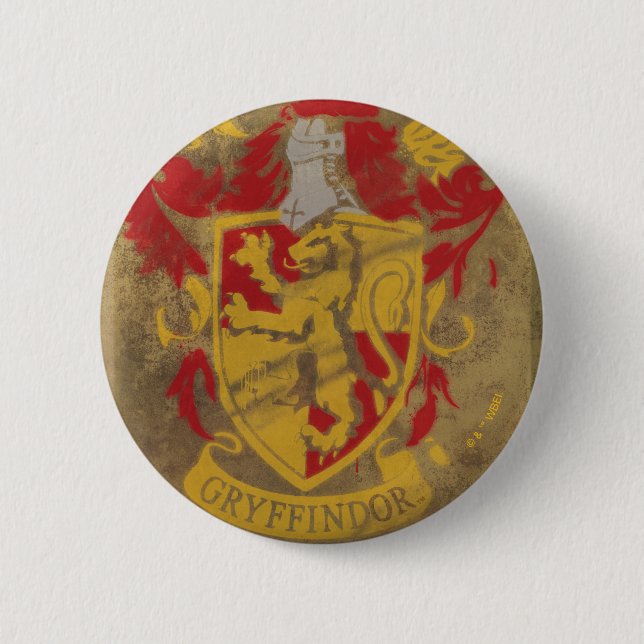 Harry Potter | Gryffindor - Retro House Wappen Button (Vorderseite)