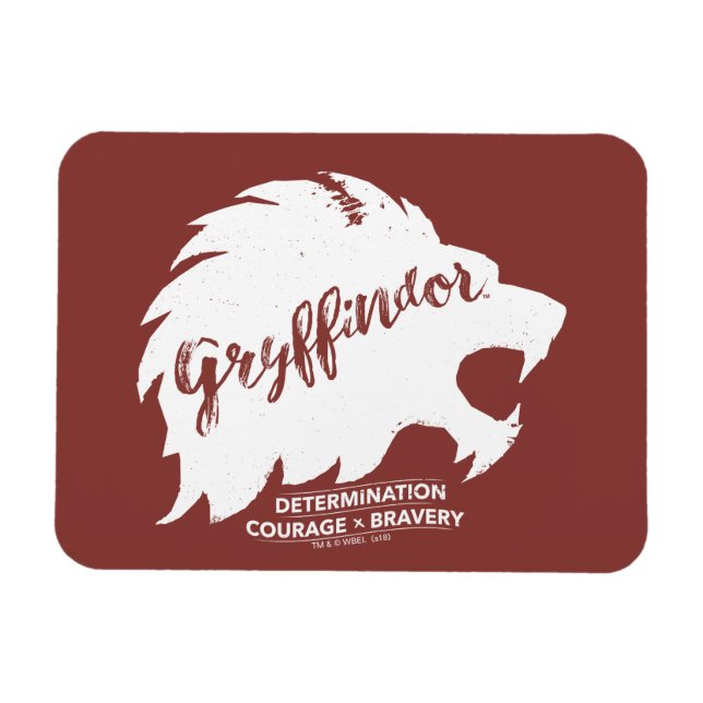 Harry Potter | GRYFFINDOR™ Silhouette Typografie Magnet (Horizontal)