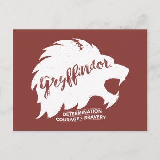 Harry Potter | GRYFFINDOR™ Silhouette Typografie Postkarte
