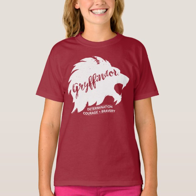 Harry Potter | GRYFFINDOR™ Silhouette Typografie T-Shirt (Vorderseite)