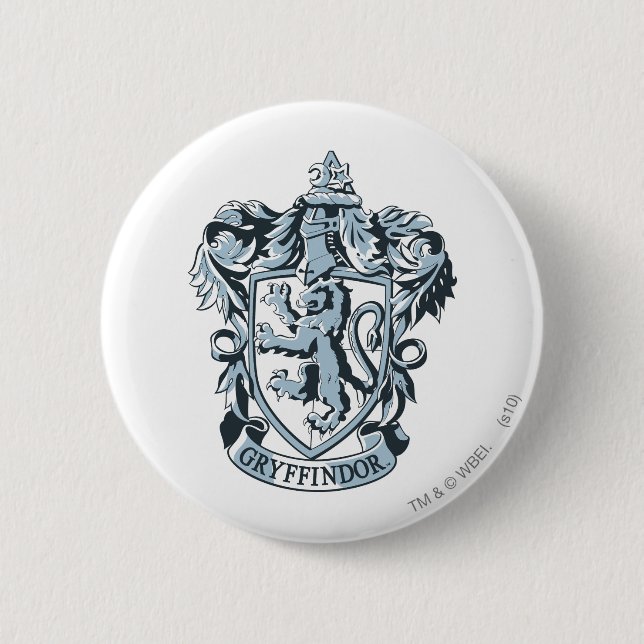 Harry Potter | Gryffindor Wappen Blue Button (Vorderseite)