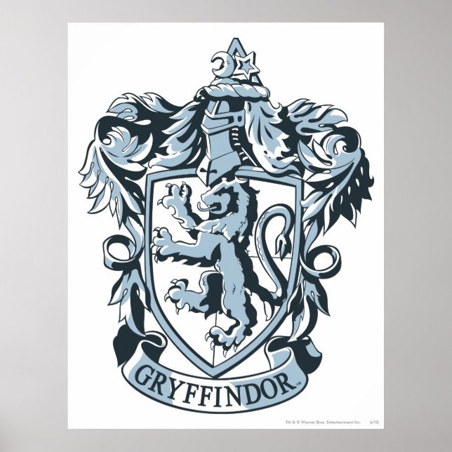 Harry Potter | Gryffindor Wappen Blue Poster (Vorne)
