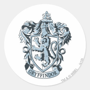 Harry Potter   Gryffindor Wappen Blue Runder Aufkleber