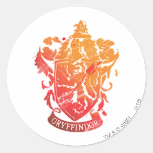 Harry Potter   Gryffindor‑Wappen – Gespritzt Runder Aufkleber