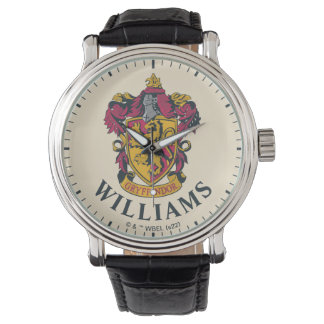 Harry Potter | Gryffindor Wappen Gold und Red Watc Armbanduhr