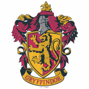 Harry Potter   Gryffindor Wappen Gold und Rot Fotoskulptur Magnet