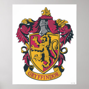 Harry Potter   Gryffindor Wappen Gold und Rot Poster