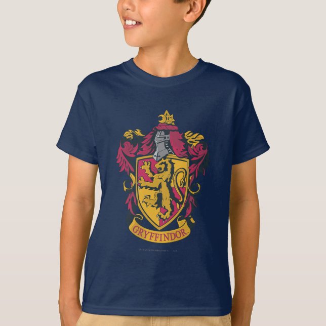 Harry Potter | Gryffindor Wappen Gold und Rot T-Shirt (Vorderseite)