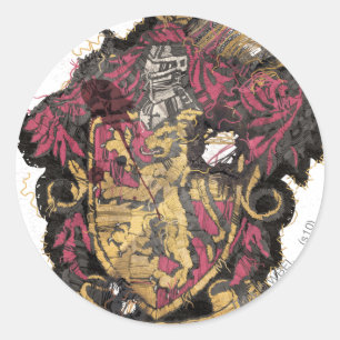Harry Potter   Gryffindor-Wappen - zerstört Runder Aufkleber