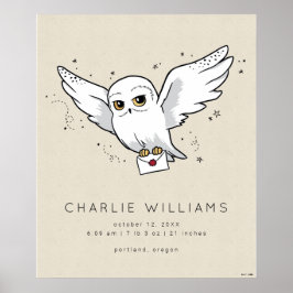 Harry Potter | Hedwig Baby Birth Stats Poster