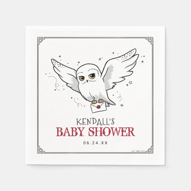 Harry Potter | Hedwig Baby Dusche Serviette (Vorderseite)