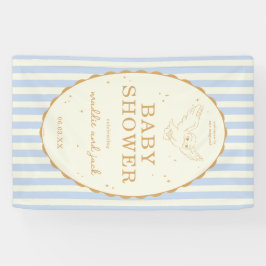 Harry Potter Hedwig Blau gestreift Baby Shower Banner