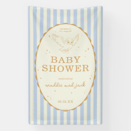 Harry Potter Hedwig Blau gestreift Baby Shower Banner