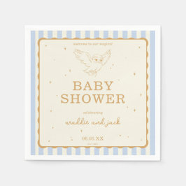 Harry Potter Hedwig Blau gestreift Baby Shower Serviette