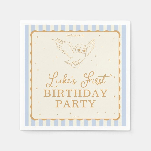 Harry Potter Hedwig Blaue Magische Geburtstag Serviette (Vorderseite)