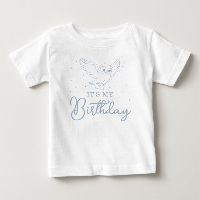 Harry Potter Hedwig Blue Magical Birthday Baby T-shirt (Vorderseite)