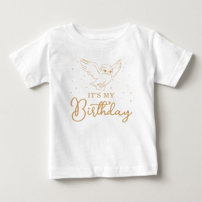 Harry Potter Hedwig Gold Magical Birthday Baby T-shirt (Vorderseite)