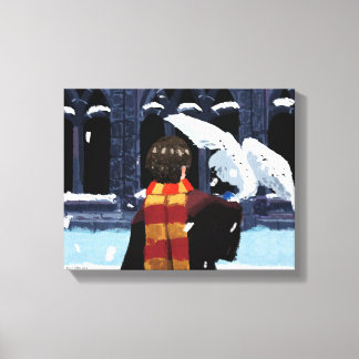 HARRY POTTER™ & Hedwig im Schnee Leinwanddruck