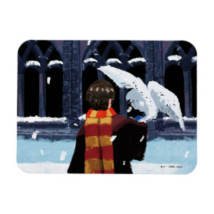 HARRY POTTER™ & Hedwig im Schnee Magnet