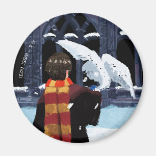 HARRY POTTER™ & Hedwig im Schnee Magnet