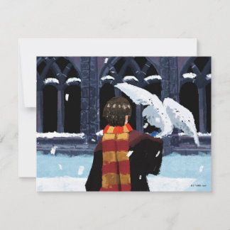 HARRY POTTER™ & Hedwig im Schnee Mitteilungskarte