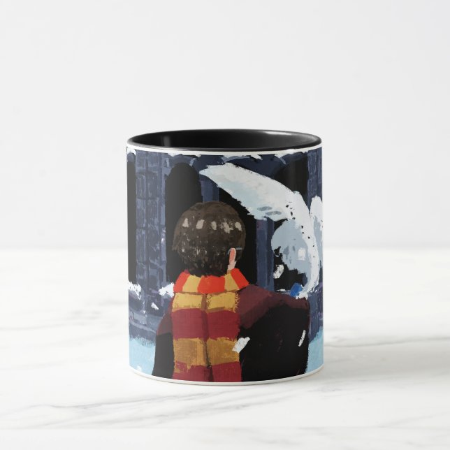 HARRY POTTER™ & Hedwig im Schnee Tasse (Zentrum)