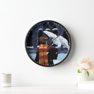 HARRY POTTER™ & Hedwig im Schnee Uhr