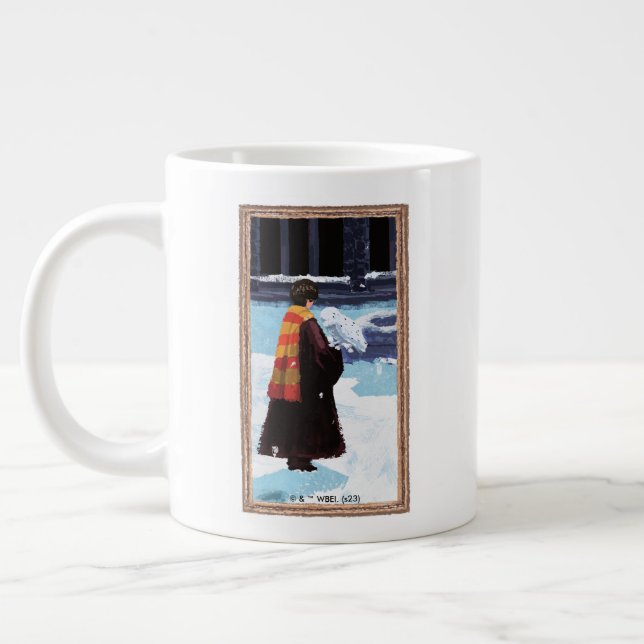 HARRY POTTER™ & Hedwig in HOGWARTS™ Hof Jumbo-Tasse (Links)