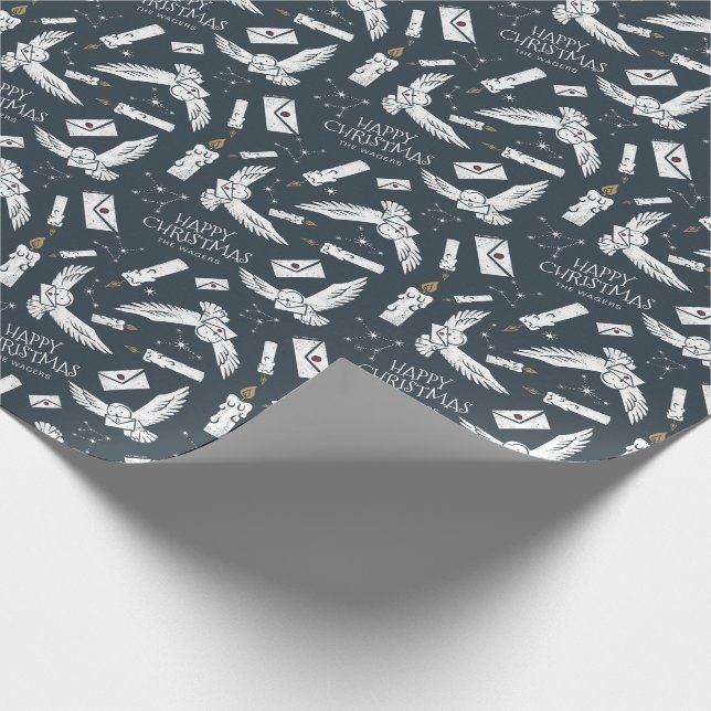 HARRY POTTER™ Hedwig Letters Pattern - Benutzerdef Geschenkpapier (Ecke)
