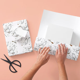 Harry Potter   Hedwig Muster - Baby Shower Geschen Geschenkpapier Set