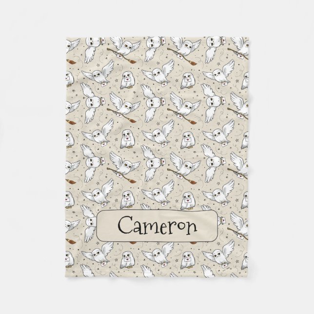 Harry Potter | Hedwig Pattern - Baby Shower Fleecedecke (Vorderseite)