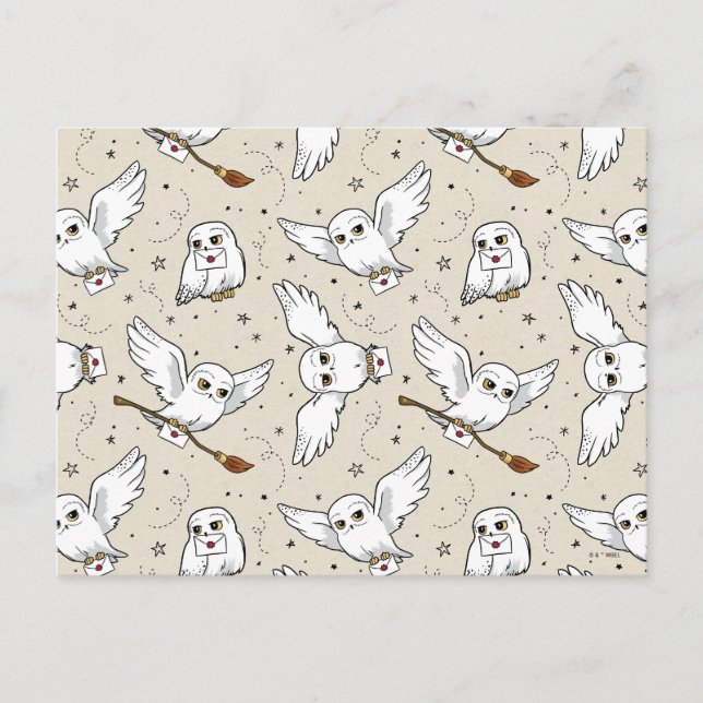Harry Potter | Hedwig Pattern Postkarte (Vorderseite)