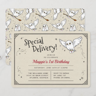 Harry Potter Hedwig Special Delivery Birthday Einladung