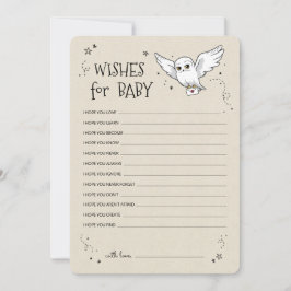 Harry Potter - Hedwig | Wünsche für Baby Einladung