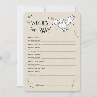 Harry Potter - Hedwig | Wünsche für Baby Einladung