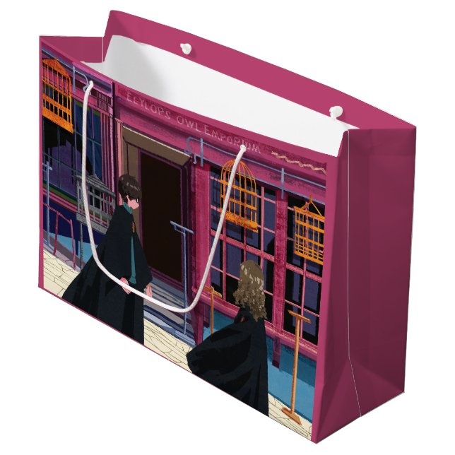 HARRY POTTER™ & Hermione bei Eeylops Owl Emporium Große Geschenktüte (Vorderseite Schrägansicht)