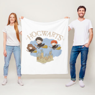 HARRY POTTER™, Hermione & Ron Fly Over HOGWARTS™ Fleecedecke