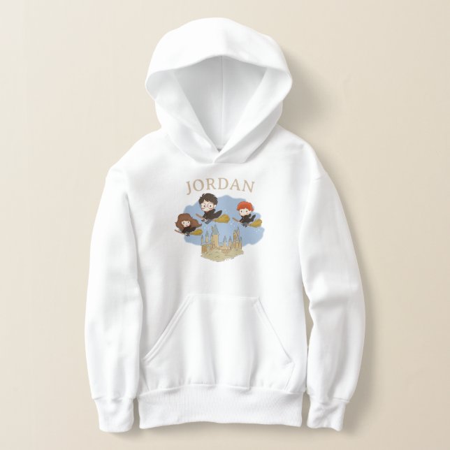 HARRY POTTER™, Hermione, & Ron Fly Over HOGWARTS™ Hoodie (Ablage )