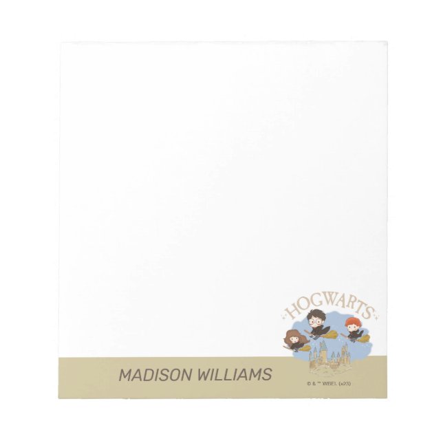 HARRY POTTER™, Hermione & Ron Fly Over HOGWARTS™ Notizblock (Vorderseite)