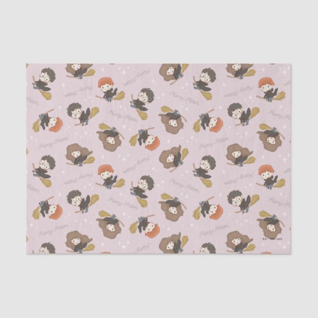 HARRY POTTER™, Hermione & Ron Flying Pattern Seidenpapier (Vorderseite)