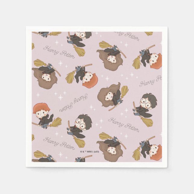 HARRY POTTER™, Hermione & Ron Flying Pattern Serviette (Vorderseite)